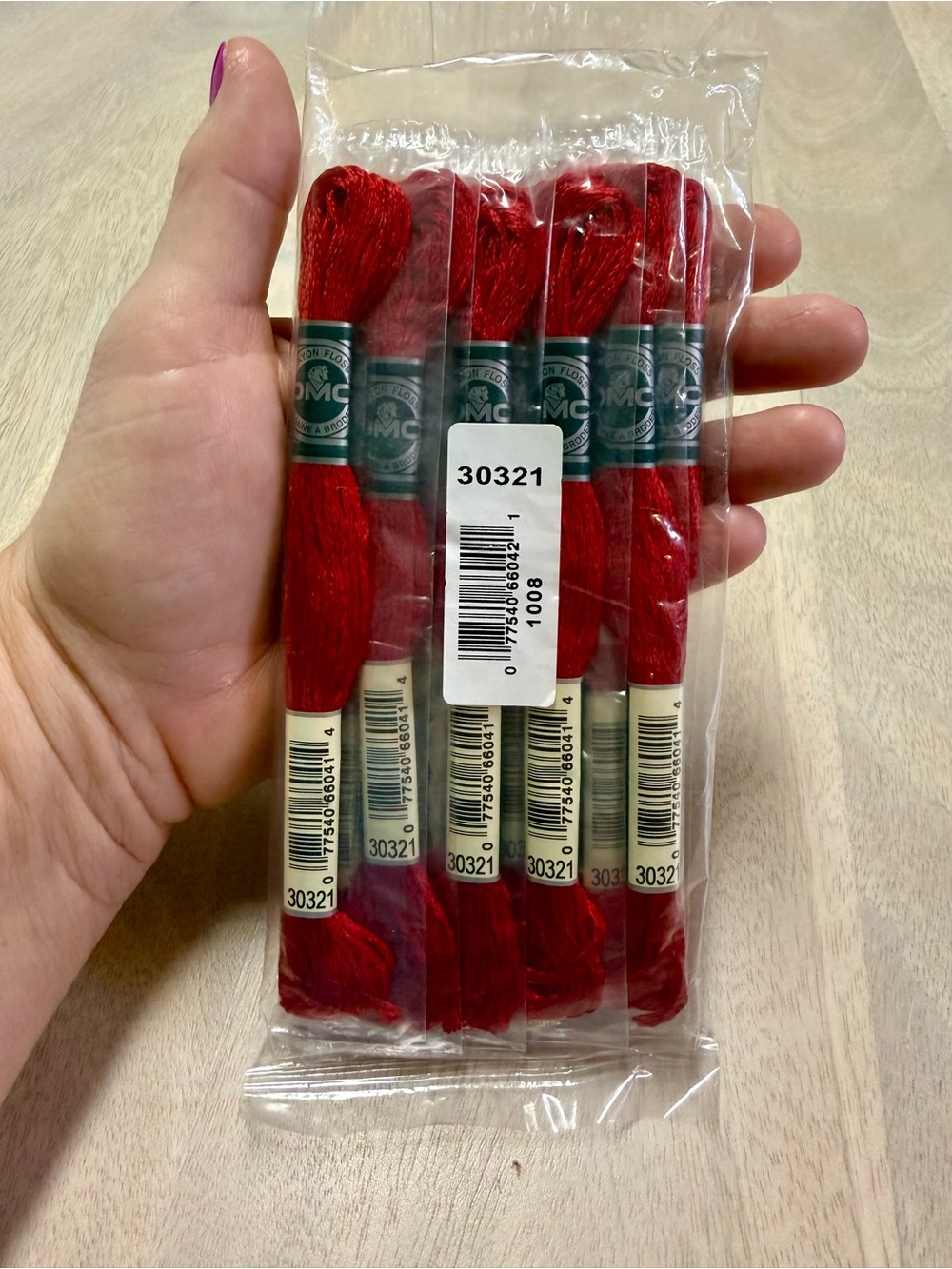 DMC Embroidery Floss Skeins in Bright Red 12 Skeins NWT